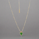 Healing Triangle Bobble Chain Necklace Gold, [motivational and inspirational Jewellery], [beautiful Jewellery]