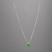 Healing Triangle Bobble Chain Necklace Silver, [motivational and inspirational Jewellery], [beautiful Jewellery]