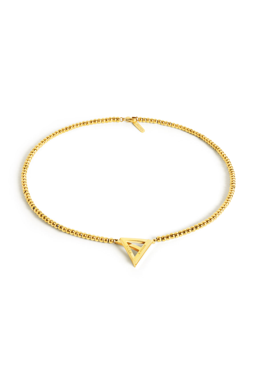 Born a Queen Stainless Steel Beaded Necklace in Gold– A symbol of strength and empowerment. [Motivational and inspirational jewellery], [beautiful jewellery].
