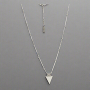 Purity Triangle Bobble Chain Necklace Silver, [motivational and inspirational Jewellery], [beautiful Jewellery]