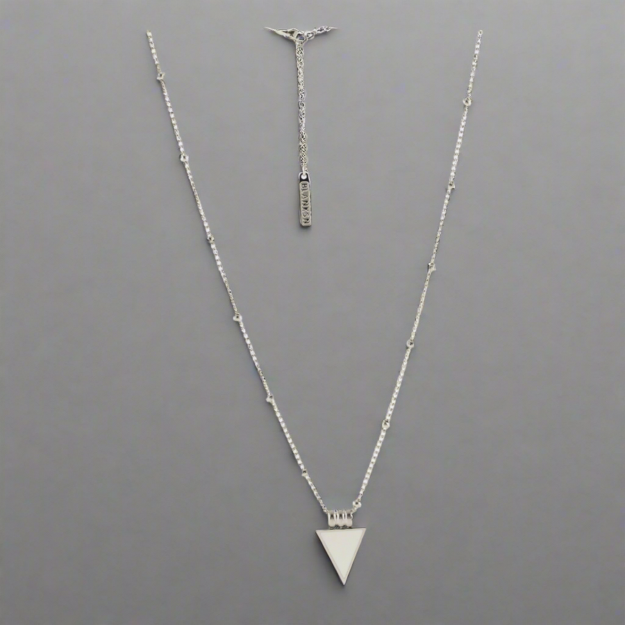 Purity Triangle Bobble Chain Necklace Silver, [motivational and inspirational Jewellery], [beautiful Jewellery]