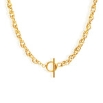Linked Chain Stainless Steel Necklace in Gold – Symbolising strength, connection, and empowerment. [Motivational and inspirational jewellery], [beautiful jewellery].