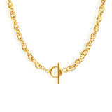Linked Chain Stainless Steel Necklace in Gold – Symbolising strength, connection, and empowerment. [Motivational and inspirational jewellery], [beautiful jewellery].