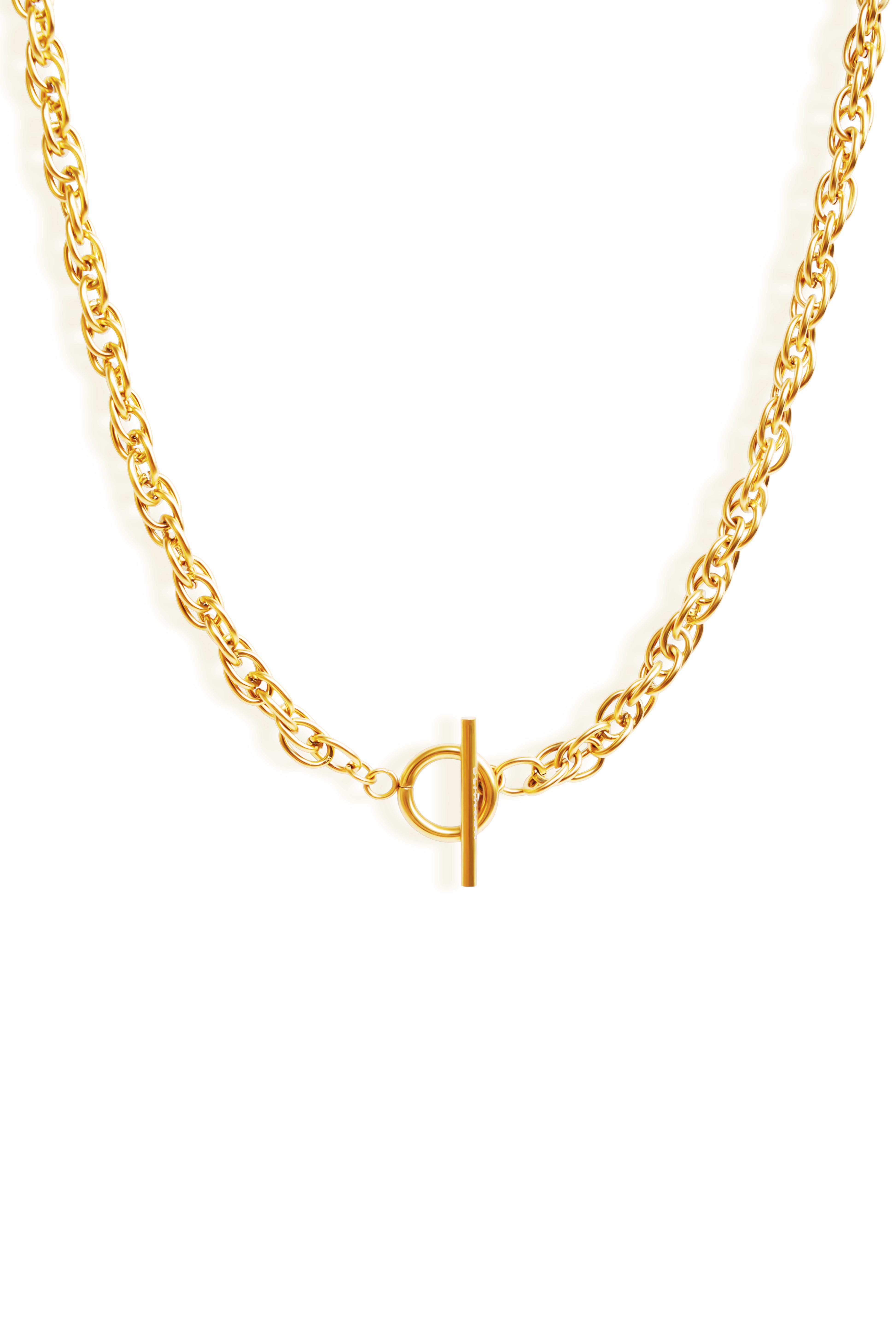 Linked Chain Stainless Steel Necklace in Gold – Symbolising strength, connection, and empowerment. [Motivational and inspirational jewellery], [beautiful jewellery].