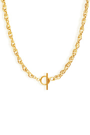 Linked Chain Stainless Steel Necklace in Gold – Symbolising strength, connection, and empowerment. [Motivational and inspirational jewellery], [beautiful jewellery].
