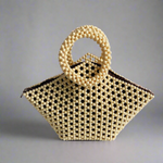 I SLAY' Handcrafted Cream Beaded Bag - Blanksn Jewellery-[motivational and inspirational Jewellery]- [beautiful Jewellery]