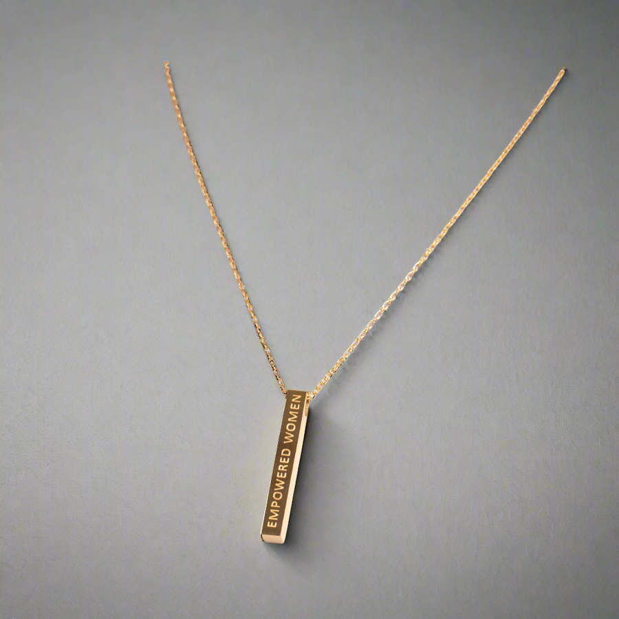 Empowered Woman Necklace Gold