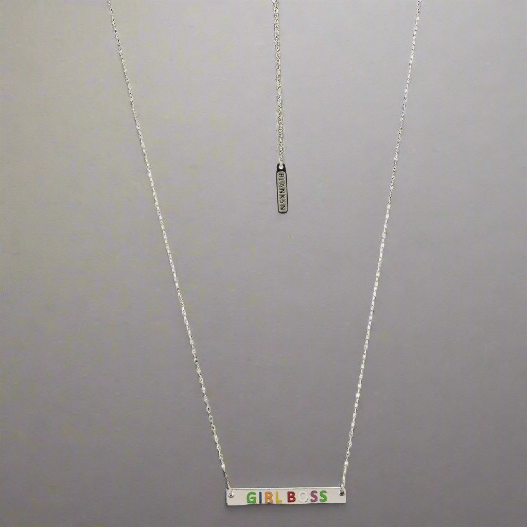 Girl Boss Necklace Silver, [motivational and inspirational Jewellery], [beautiful Jewellery]