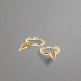 Warrior Queen Huggie Hoops Gold (925 Sterling Silver) | Inspirational Jewellery