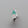 Wisdom Turquoise Triangle Ring Silver - Blanksn Jewellery-[motivational and inspirational Jewellery]- [beautiful Jewellery]