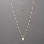 Purity Triangle Bobble Chain Necklace Gold, [motivational and inspirational Jewellery], [beautiful Jewellery]