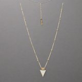 Purity Triangle Bobble Chain Necklace Gold, [motivational and inspirational Jewellery], [beautiful Jewellery]