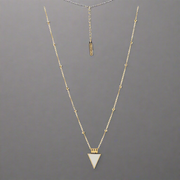 Purity Triangle Bobble Chain Necklace Gold, [motivational and inspirational Jewellery], [beautiful Jewellery]