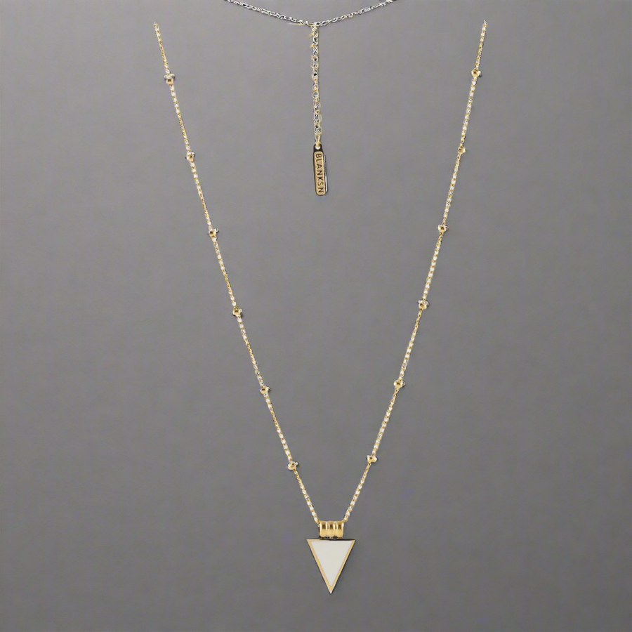 Purity Triangle Bobble Chain Necklace Gold, [motivational and inspirational Jewellery], [beautiful Jewellery]