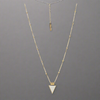 Purity Triangle Bobble Chain Necklace Gold, [motivational and inspirational Jewellery], [beautiful Jewellery]