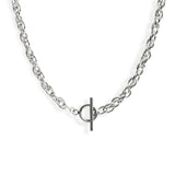 Linked Chain Stainless Steel Necklace In Silver, [motivational and inspirational Jewellery], [beautiful Jewellery]