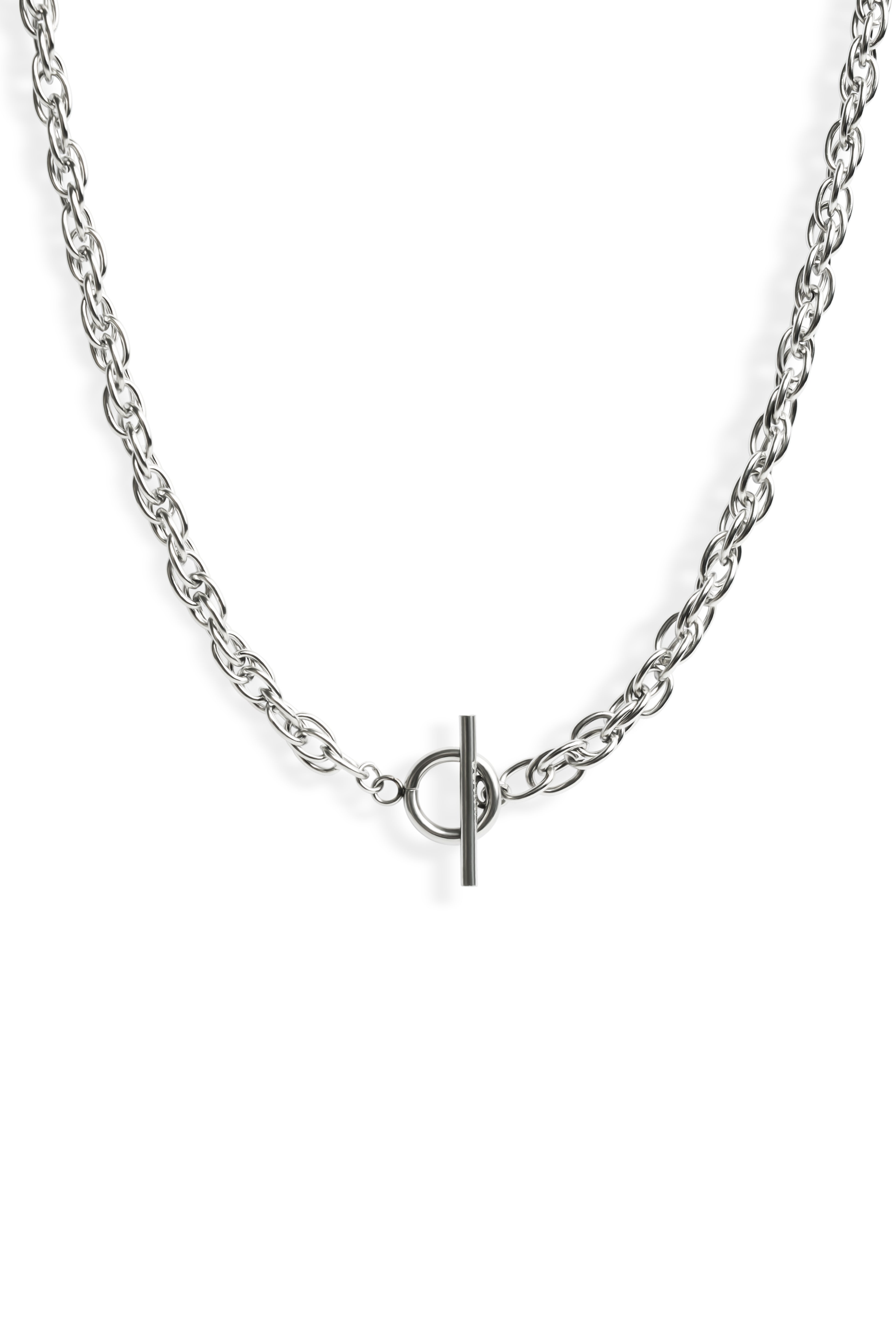 Linked Chain Stainless Steel Necklace In Silver, [motivational and inspirational Jewellery], [beautiful Jewellery]