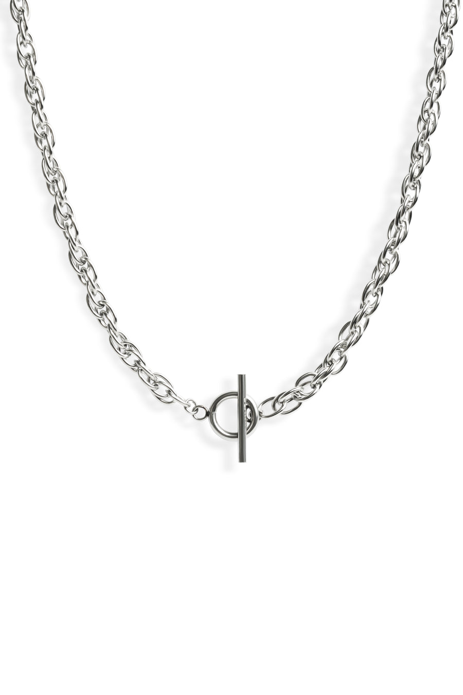 Linked Chain Stainless Steel Necklace In Silver, [motivational and inspirational Jewellery], [beautiful Jewellery]