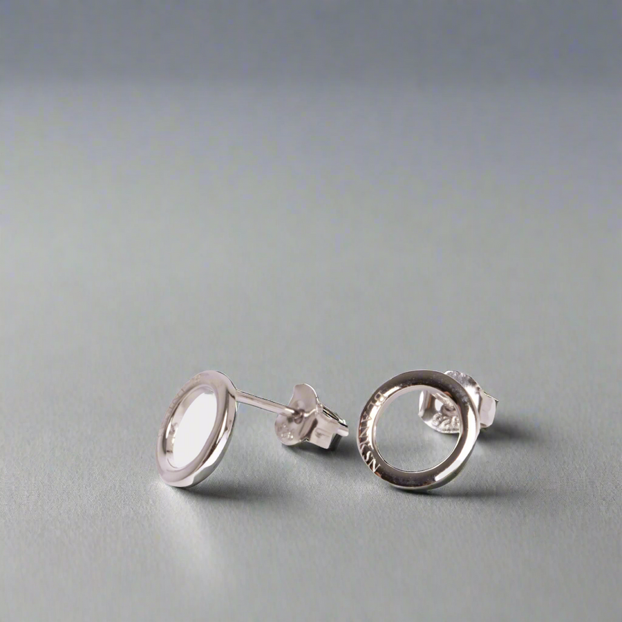 Unity Circle Studs Silver (925 Sterling Silver) - Blanksn Jewellery-[motivational and inspirational Jewellery]- [beautiful Jewellery]
