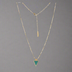 Wisdom Triangle Bobble Chain Necklace Gold, [motivational and inspirational Jewellery], [beautiful Jewellery]
