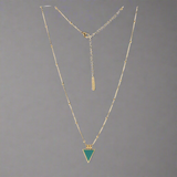 Wisdom Triangle Bobble Chain Necklace Gold, [motivational and inspirational Jewellery], [beautiful Jewellery]
