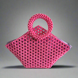 'WE FOUND LOVE' Handcrafted Pink Beaded Bag - Blanksn Jewellery-[motivational and inspirational Jewellery]- [beautiful Jewellery]