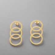 Unity Circle Drop Earrings Gold, [motivational and inspirational Jewellery], [beautiful Jewellery]