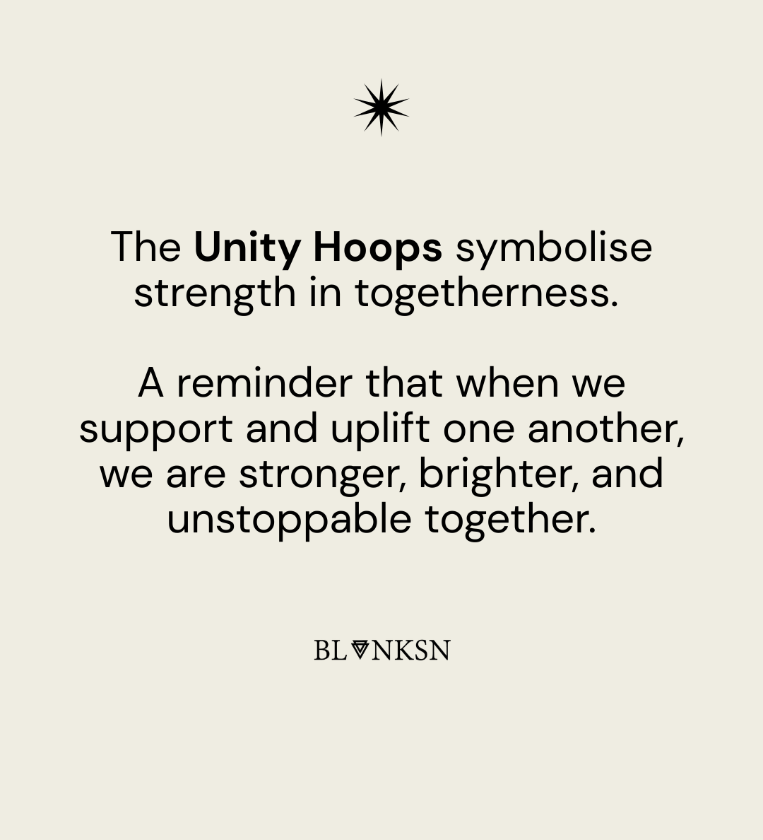 Unity Chubby Hoops Silver - Blanksn Jewellery-[motivational and inspirational Jewellery]- [beautiful Jewellery]