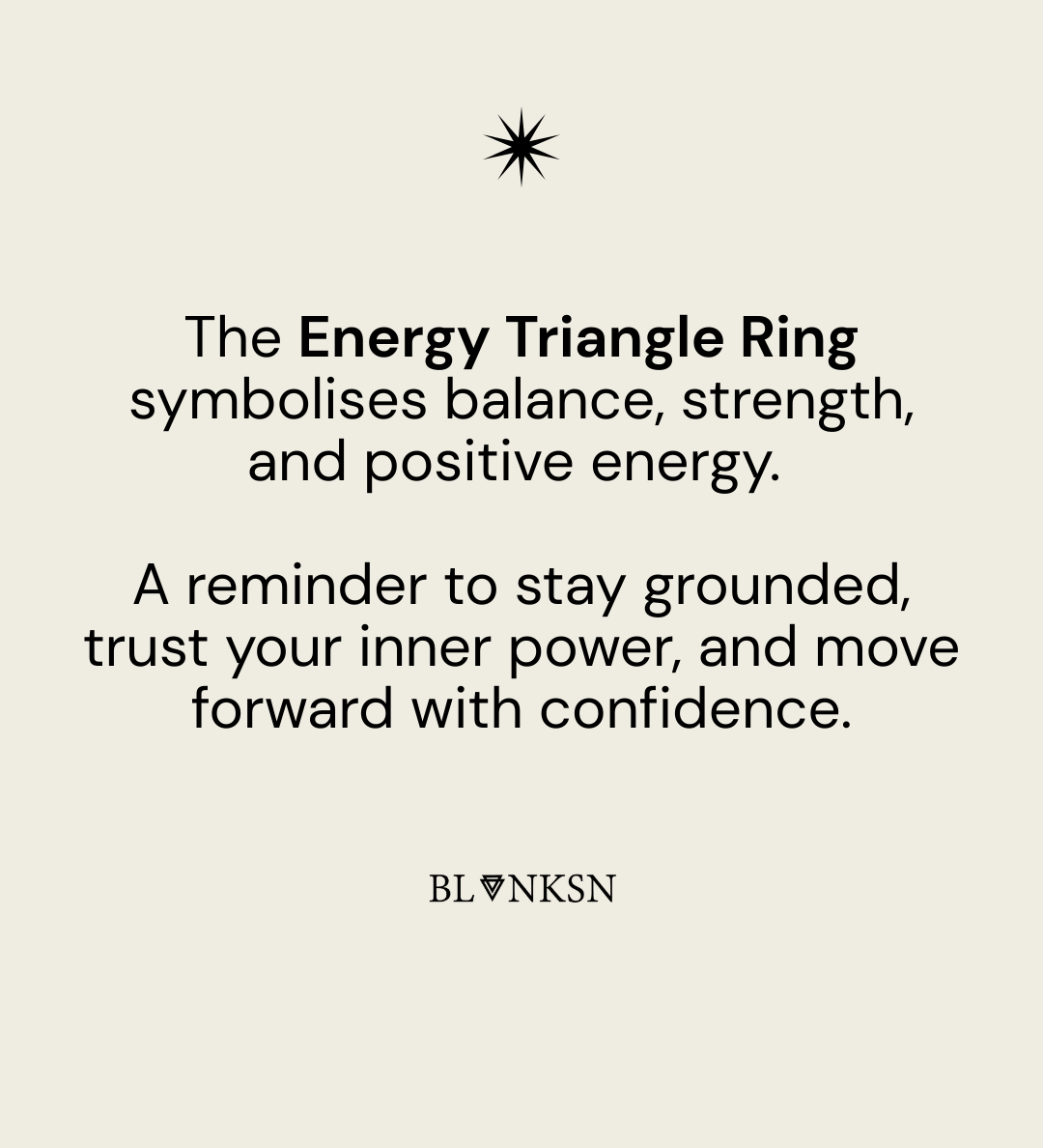 Female Energy Triangle Engraved Ring Gold - Blanksn Jewellery-[motivational and inspirational Jewellery]- [beautiful Jewellery]