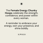 Female Energy Chunky Hoops Gold - Blanksn Jewellery-[motivational and inspirational Jewellery]- [beautiful Jewellery]