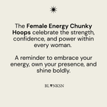 Female Energy Chunky Hoops Silver - Blanksn Jewellery-[motivational and inspirational Jewellery]- [beautiful Jewellery]