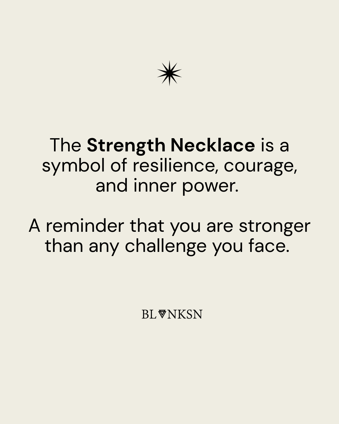 Strength Necklace Gold - Blanksn Jewellery-[motivational and inspirational Jewellery]- [beautiful Jewellery]