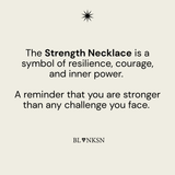 Strength Necklace Gold - Blanksn Jewellery-[motivational and inspirational Jewellery]- [beautiful Jewellery]