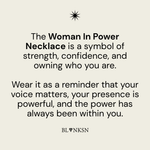 Woman In Power Necklace Silver - Blanksn Jewellery-[motivational and inspirational Jewellery]- [beautiful Jewellery]