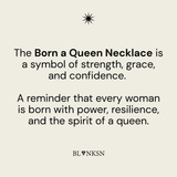Born a Queen Beaded Necklace Silver - Blanksn Jewellery-[motivational and inspirational Jewellery]- [beautiful Jewellery]