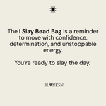 'I SLAY' Handcrafted Beaded Bag - Blanksn Jewellery-[motivational and inspirational Jewellery]- [beautiful Jewellery]