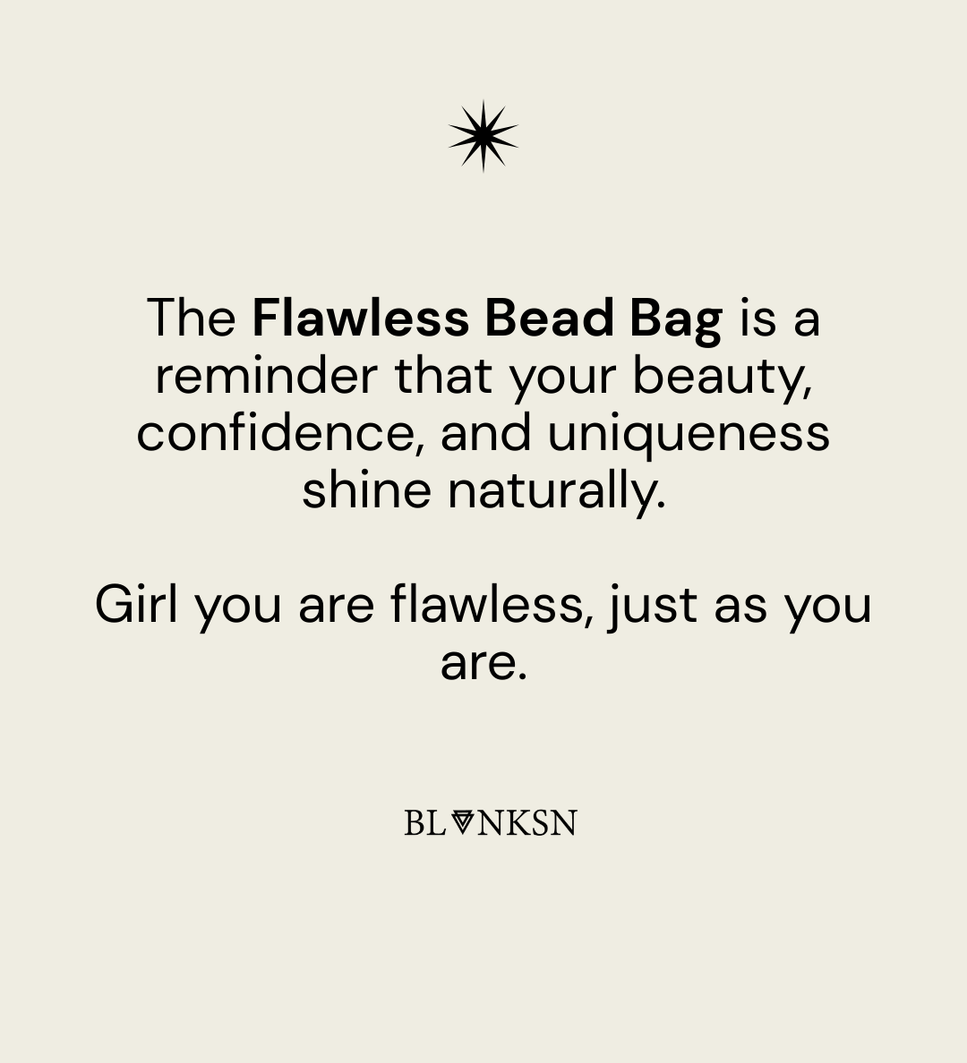'FLAWLESS' Handcrafted Beaded Bag - Blanksn Jewellery-[motivational and inspirational Jewellery]- [beautiful Jewellery]