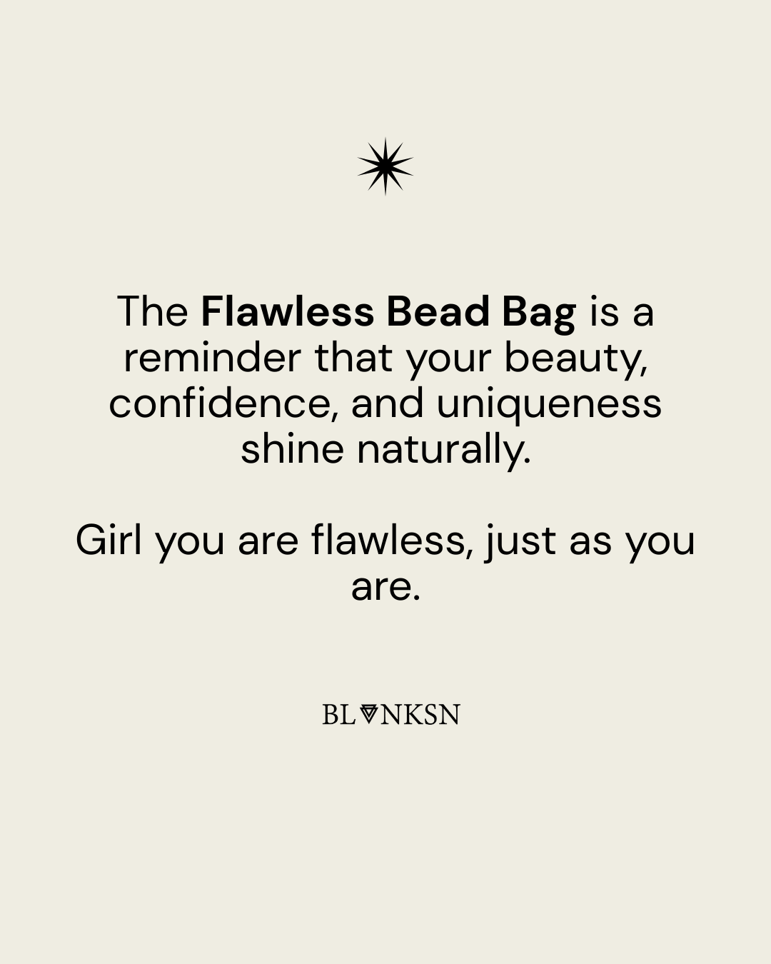 'FLAWLESS' Handcrafted Beaded Bag - Blanksn Jewellery-[motivational and inspirational Jewellery]- [beautiful Jewellery]