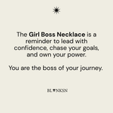 Girl Boss Necklace Silver - Blanksn Jewellery-[motivational and inspirational Jewellery]- [beautiful Jewellery]
