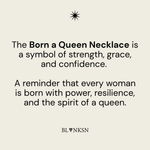 Born a Queen Beaded Necklace Gold - Blanksn Jewellery-[motivational and inspirational Jewellery]- [beautiful Jewellery]