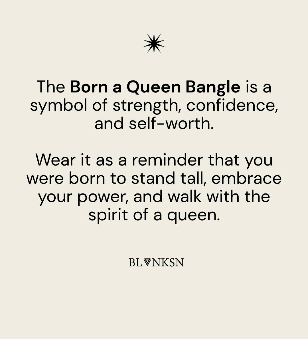 Born a Queen Triangle Bangle Silver
