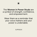 Woman In Power Studs Gold
