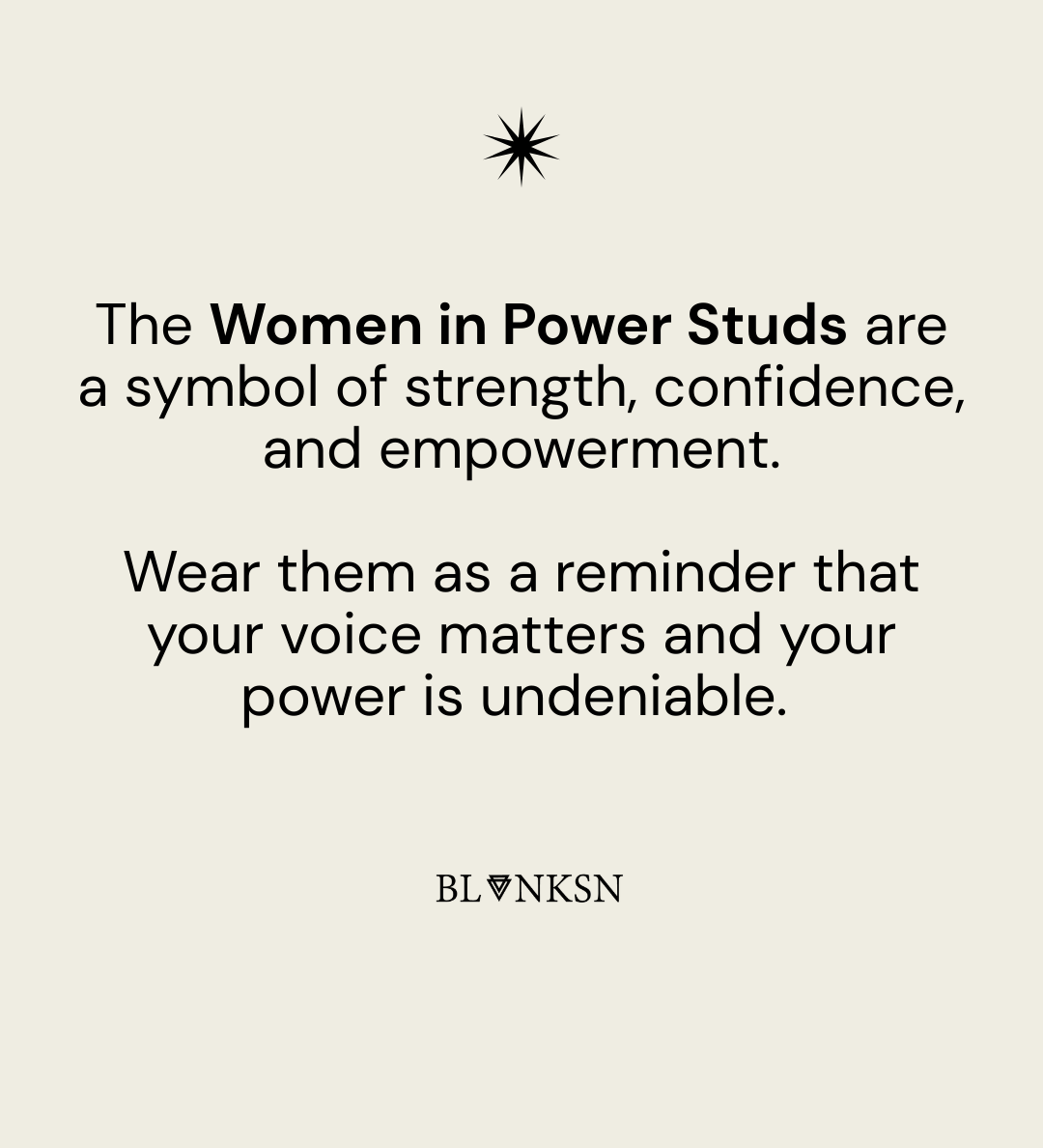 Woman In Power Studs Silver