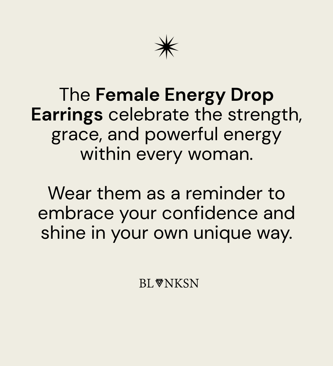 Female Energy Drop Earrings Gold (925 Sterling Silver)