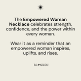 Empowered Woman Necklace Gold - Blanksn Jewellery-[motivational and inspirational Jewellery]- [beautiful Jewellery]