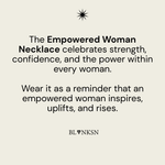 Empowered Woman Necklace Silver - Blanksn Jewellery-[motivational and inspirational Jewellery]- [beautiful Jewellery]