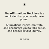 Affirmations Padlock Chunky Necklace Silver - Blanksn Jewellery-[motivational and inspirational Jewellery]- [beautiful Jewellery]