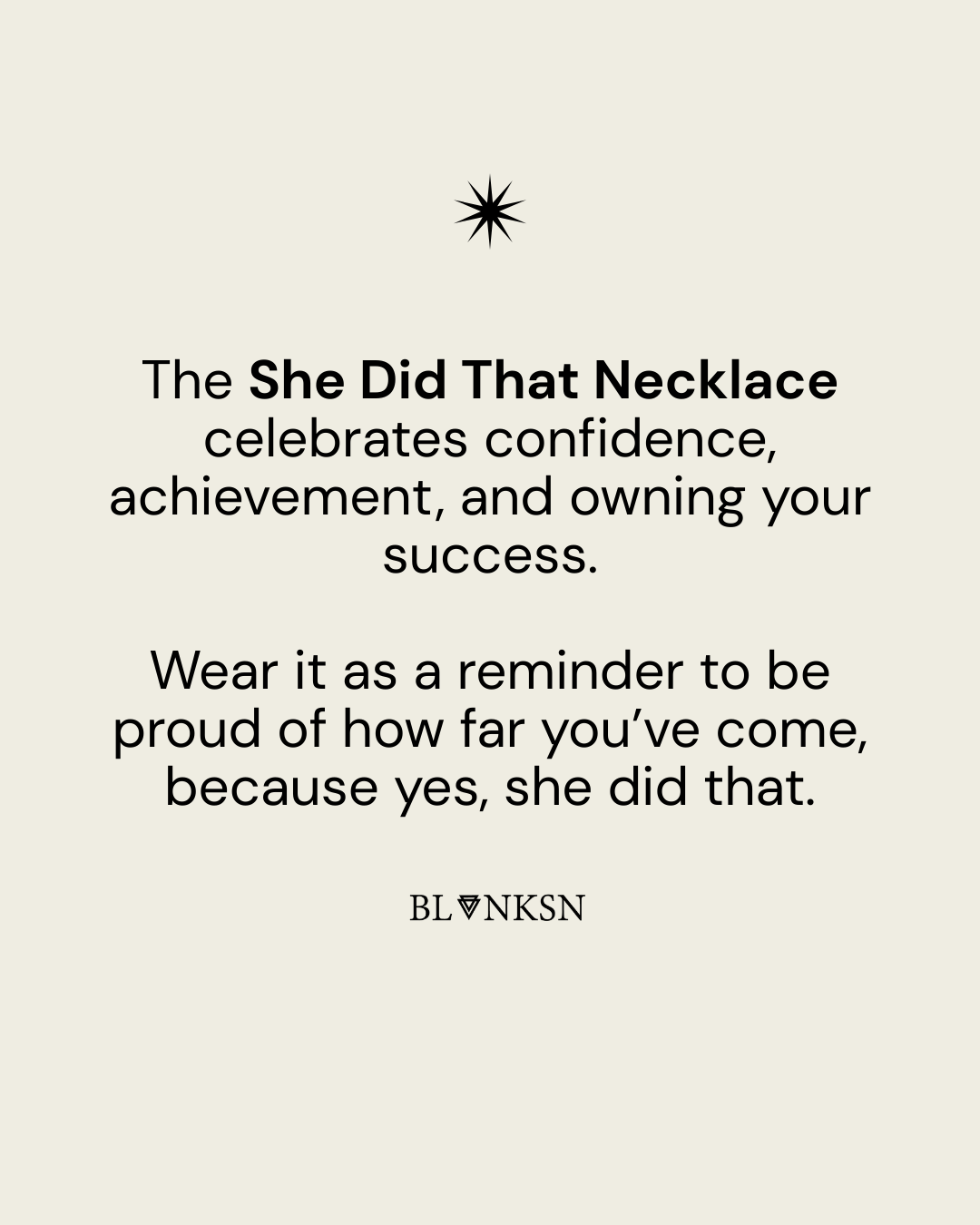 She Did That Necklace Gold - Blanksn Jewellery-[motivational and inspirational Jewellery]- [beautiful Jewellery]