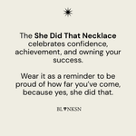 She Did That Necklace Gold - Blanksn Jewellery-[motivational and inspirational Jewellery]- [beautiful Jewellery]