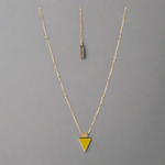 Happiness Triangle Bobble Chain Necklace Gold, [motivational and inspirational Jewellery], [beautiful Jewellery]